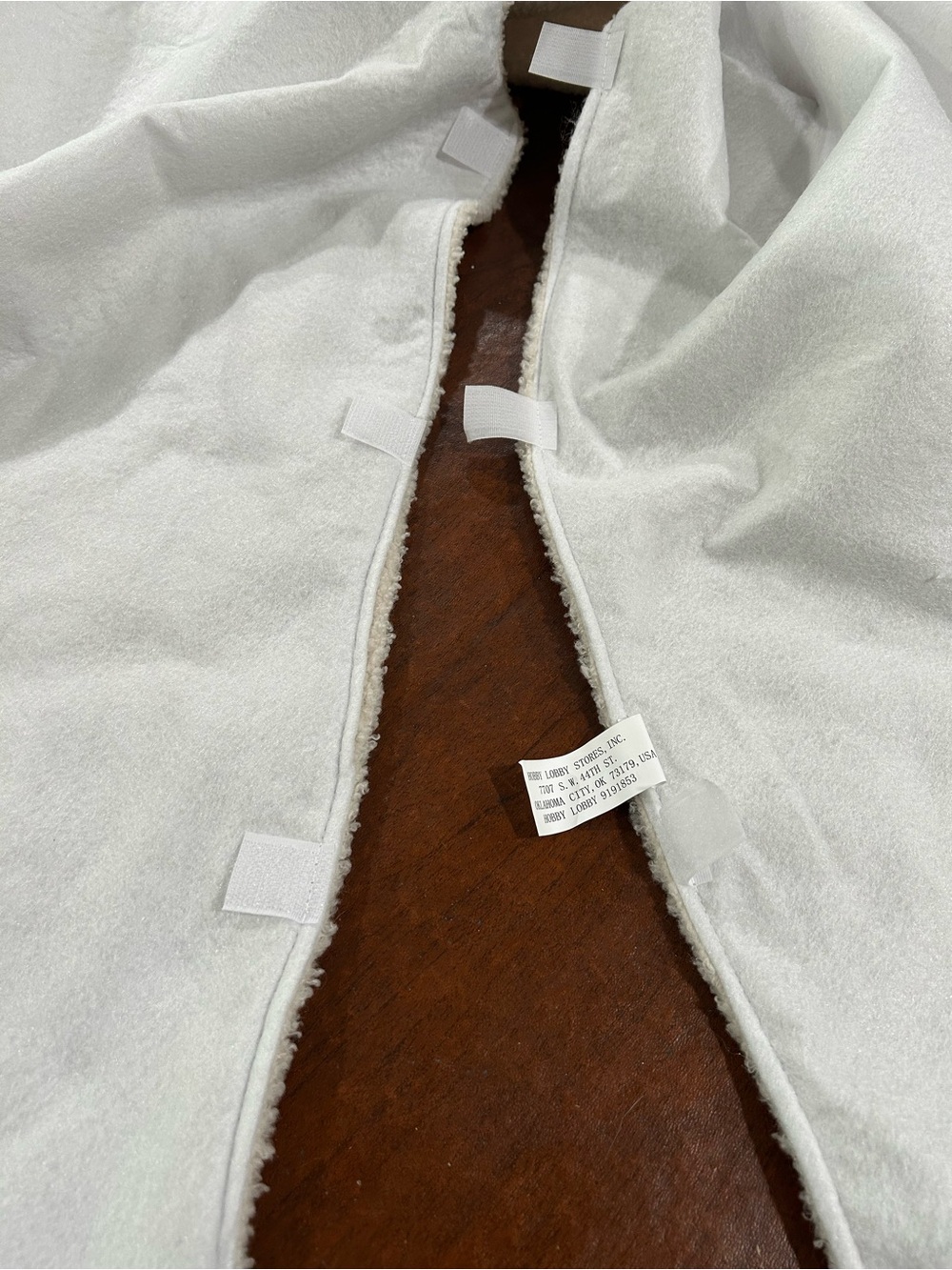 Beige Sherpa Christmas Tree Skirt - Picture 8 of 8